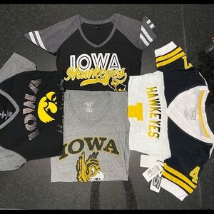 Sz small med Iowa Hawkeye short sleeve shirts all for $50